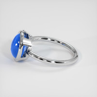 5.34 Ct. Blue Sapphire Ring, 18K White Gold 4