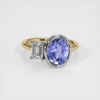 2.57 Ct. Sapphire Ring, 14K White & Yellow 1