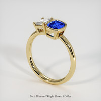 1.05 Ct. Blue Sapphire Ring, 14K Yellow Gold 2