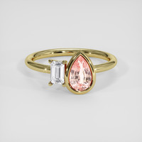 1.16 Ct. Padparadscha Sapphire Ring, 14K Yellow Gold 1