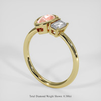 1.16 Ct. Padparadscha Sapphire Ring, 14K Yellow Gold 2