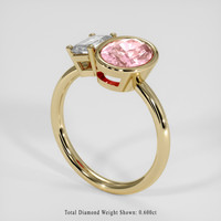 2.13 Ct. Pink Sapphire Ring, 14K Yellow Gold 2