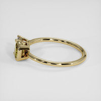 0.61 Ct. Greenish Yellow Sapphire Ring, 14K Yellow Gold 4