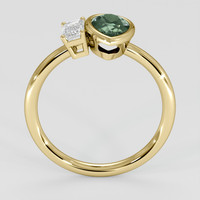 0.93 Ct. Green Sapphire Ring, 14K Yellow Gold 3