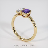 1.65 Ct. Purple Sapphire Ring, 18K Yellow Gold 2