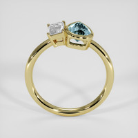 1.23 Ct. Greenish Blue Sapphire Ring, 18K Yellow Gold 3