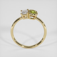 0.61 Ct. Greenish Yellow Sapphire Ring, 18K Yellow Gold 3