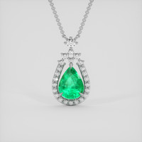 1.01 Ct. Emerald Pendant, Platinum 950 1