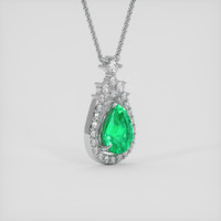 1.01 Ct. Emerald Pendant, Platinum 950 2