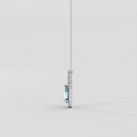 1.50 Ct. Blue Aquamarine Pendant, Platinum 950 3