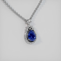 0.57 Ct. Blue Sapphire Pendant, Platinum 950 2