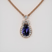 1.32 Ct. Sapphire Pendant, 14K Rose Gold 1