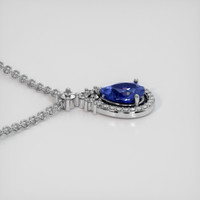 0.57 Ct. Sapphire Pendant, 18K White Gold 3