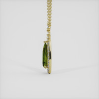 3.87 Ct. Yellowish Green Sapphire Pendant, 14K Yellow Gold 3