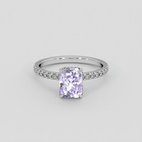 2.07 Ct. Purple Sapphire Ring, Platinum 950 1