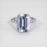 7.02 Ct. Purplish Blue Sapphire Ring, 14K White Gold 1