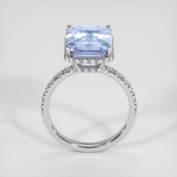 7.02 Ct. Purplish Blue Sapphire Ring, 14K White Gold 3