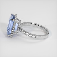 7.02 Ct. Purplish Blue Sapphire Ring, 14K White Gold 4