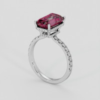 3.39 Ct. Reddish Pink Garnet Ring, 14K White Gold 2