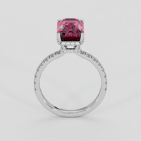 3.39 Ct. Reddish Pink Garnet Ring, 14K White Gold 3