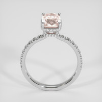 2.57 Ct. Peach Sapphire Ring, 14K White Gold 3