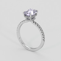 2.07 Ct. Purple Sapphire Ring, 18K White Gold 2