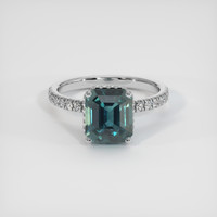4.11 Ct. Sapphire Ring, 18K White Gold 1