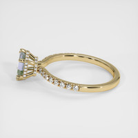 1.19 Ct. Bluish Green Sapphire Ring, 14K Yellow Gold 4