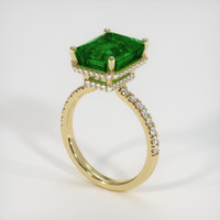 4.95 Ct. Emerald Ring, 18K Yellow Gold 2