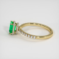 1.36 Ct. Emerald Ring, 18K Yellow Gold 4