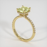 3.03 Ct. Yellow Sapphire Ring, 18K Yellow Gold 2