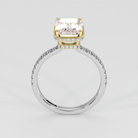 4.16 Ct. Peach Sapphire Ring, 18K Yellow & White 3