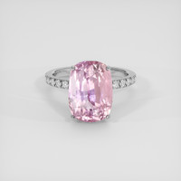 9.19 Ct. Purplish Pink Sapphire Ring, Platinum 950 1
