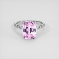 6.18 Ct. Pink Sapphire Ring, Platinum 950 1