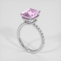 6.18 Ct. Pink Sapphire Ring, Platinum 950 2