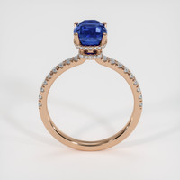 2.04 Ct. Blue Sapphire Ring, 14K Rose Gold 3