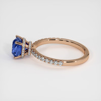 2.04 Ct. Blue Sapphire Ring, 14K Rose Gold 4