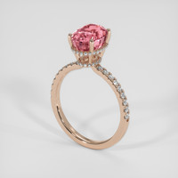 4.03 Ct. Padparadscha Sapphire Ring, 14K Rose Gold 2
