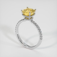 3.17 Ct. Yellow Sapphire Ring, 14K White Gold 2