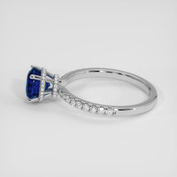2.25 Ct. Blue Sapphire Ring, 18K White Gold 4