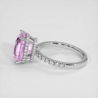 6.18 Ct. Pink Sapphire Ring, 18K White Gold 4