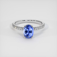 1.93 Ct. Blue Sapphire Ring, 18K White Gold 1