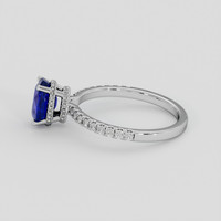 1.48 Ct. Blue Sapphire Ring, 18K White Gold 4