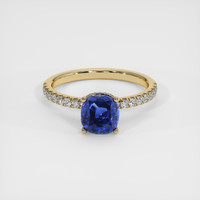 2.04 Ct. Blue Sapphire Ring, 14K Yellow Gold 1