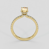 1.02 Ct. Padparadscha Sapphire Ring, 18K Yellow Gold 3