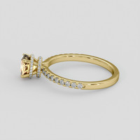 1.02 Ct. Padparadscha Sapphire Ring, 18K Yellow Gold 4