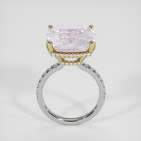 10.56 Ct. Purplish Pink Rose Quartz Ring, 18K Yellow & White 3