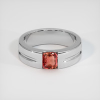 1.16 Ct. Padparadscha Sapphire Ring, Platinum 950 1