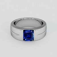 1.83 Ct. Blue Sapphire Ring, Platinum 950 1