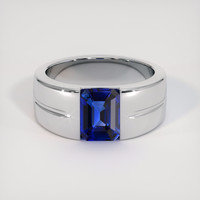 2.30 Ct. Blue Sapphire Ring, Platinum 950 1